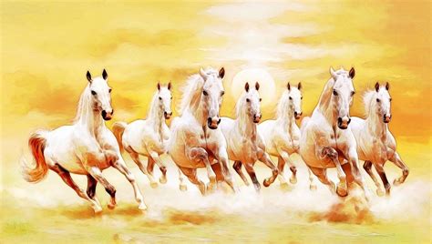 Image result for 7 horses vastu hd wallpaper | Horse wallpaper, Horse canvas painting, White ...