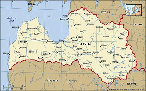 Map of Latvia and geographical facts, Where Latvia is on the world map ...