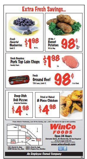 WinCo Coupon mailer ~ special deals for Boise, Eagle and Meridian stores | Winco foods, Food ...