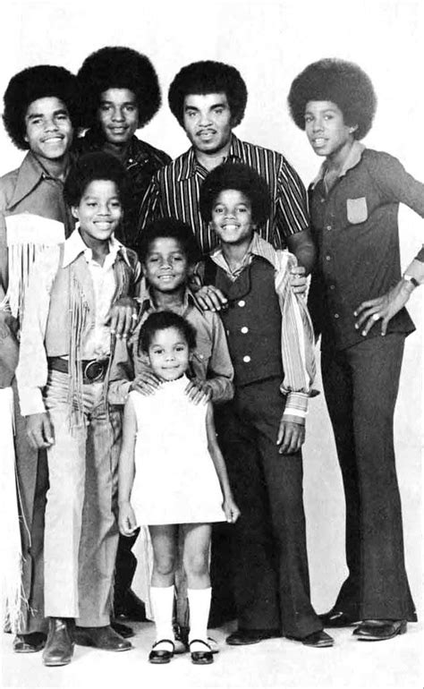 Joe Jackson with his children. (Tito, Jackie, Marlon, Jermaine, Randy, Michael, and Janet ...