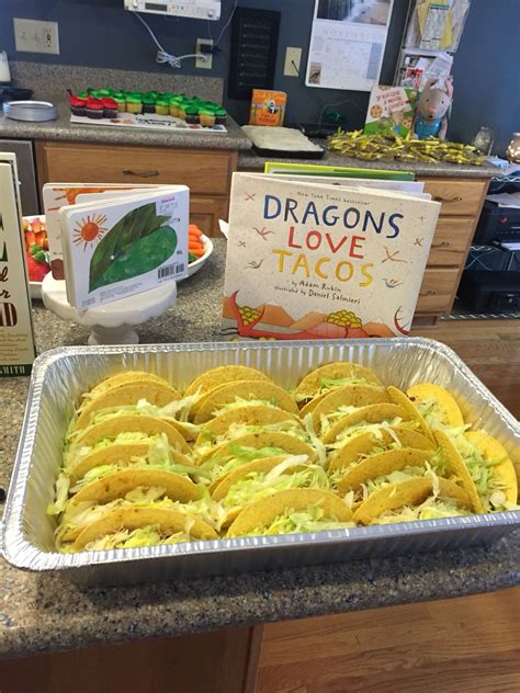 Tacos ready to eat for Dragon Loves Tacos Dragon Birthday Parties ...