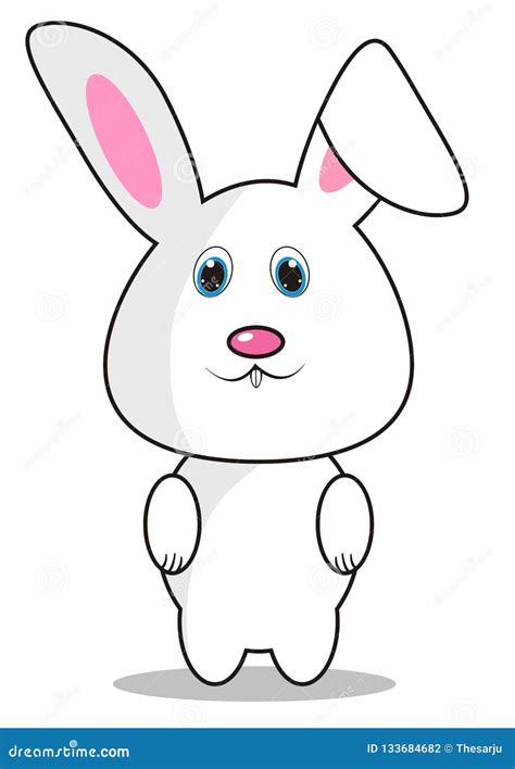 Cartoon Vector Rabbit Chubby Cute Stock Illustration - Illustration of beautiful, vector: 133684682