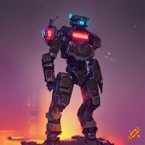 Cyberpunk warrior with dual futuristic lightsabers