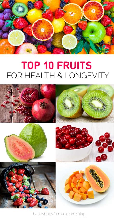 Top 10 Healthiest Fruits for Longevity – Happy Body Formula