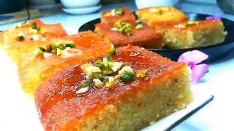 মিশরীয় জনপ্রিয় ডেজার্ট বাসবুসা।Basbousa/ Egyptian Dessert Basbousa ...