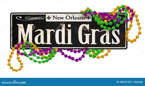 Mardi Gras Rustic Vintage Street Signs Retro Stock Image - Image of ...