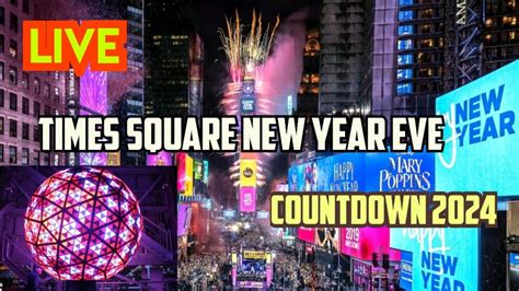 New York Live Times Square New Year Eve Countdown 2024 - YouTube