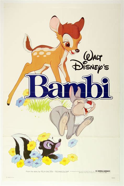 Lot Detail - 1982 Disney's Bambi Original Movie Poster Re-Release 27" x 41"