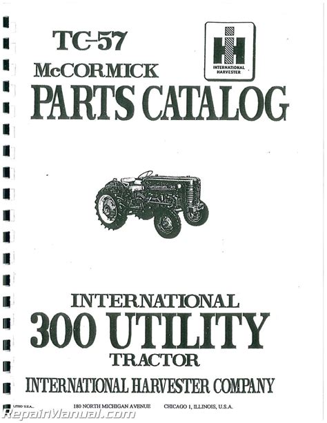 International Harvester 300 Utility Parts Manual