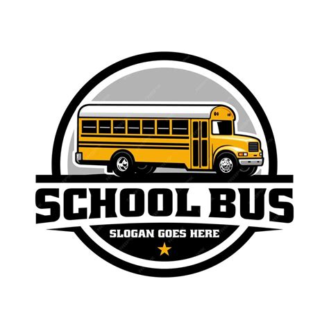 Premium Vector | School bus illustration logo vector