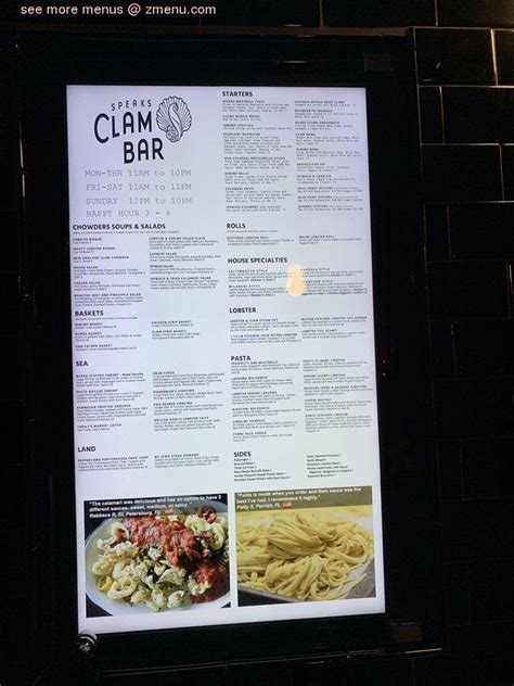 Online Menu of Speaks Clam Bar - St. Armands Circle Restaurant, Sarasota, Florida, 34236 - Zmenu