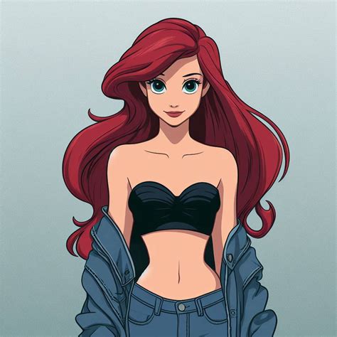 Ariel in black and denim (7) by Josephs-Arts-AI on DeviantArt