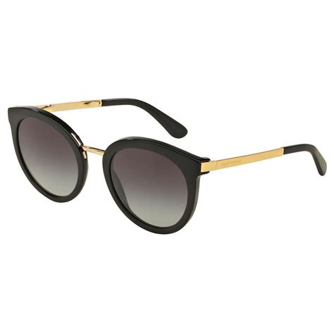 Dolce&Gabbana Women DG4268 501/8G Black Metal Round Sunglasses ...