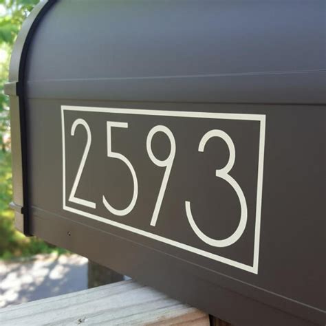 Sans Serif Modern Mailbox Number Stickers with Border Modern | Etsy | Modern mailbox, Mailbox ...