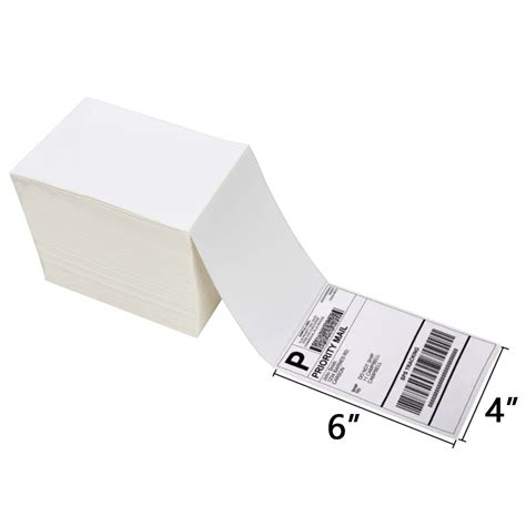 Fanfold Thermal Labels 4x6 White - WEEMAY