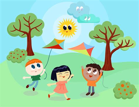 Diverse Children Playing Vectors 213725 Vector Art at Vecteezy