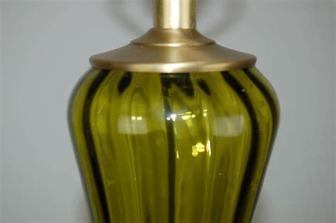 Vintage Italian Petticoat Glass Table Lamps Green - Swank Lighting