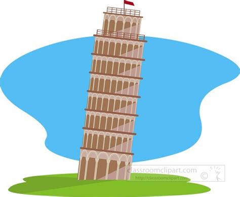 Europe Clipart-Leaning Tower of Pisa Clipart