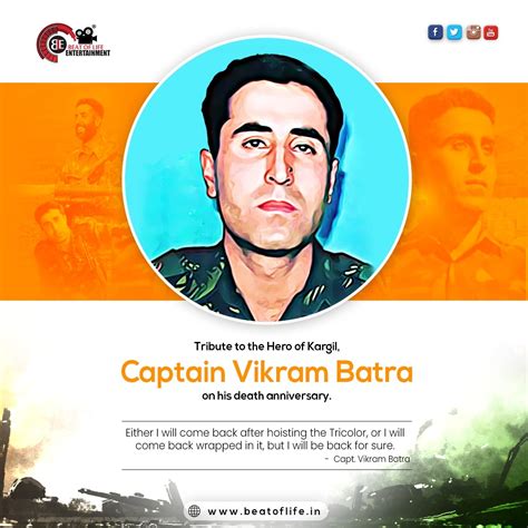 Caption Vikram Batra Death Anniversary Quotes - Beat of Life Entertainment