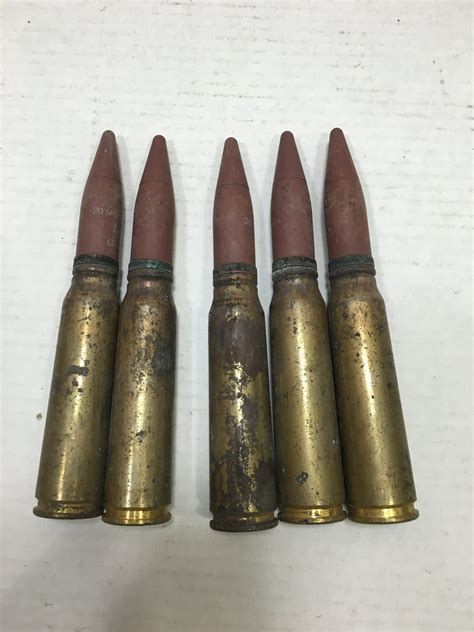 20mm dummy ammunition brown tip