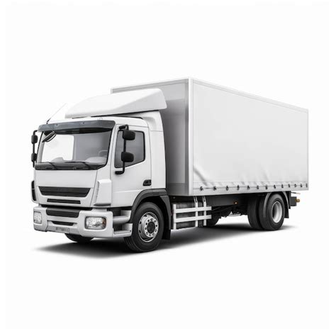 Premium Photo | Car Delivery Truck On White Background