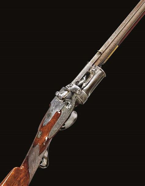 A RARE 35-BORE COLLIER PATENT SECOND MODEL FIVE-SHOT FLINTLOCK ...