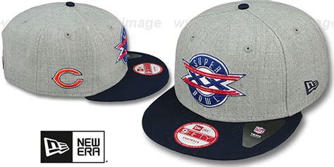 Bears SUPER BOWL XX SNAPBACK Grey-Navy Hat by New Era at hatland.