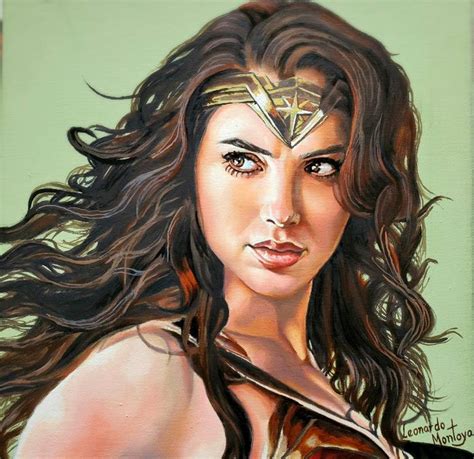 Gal Gadot / Wonder Woman Painting by Leonardo Montoya | Saatchi Art