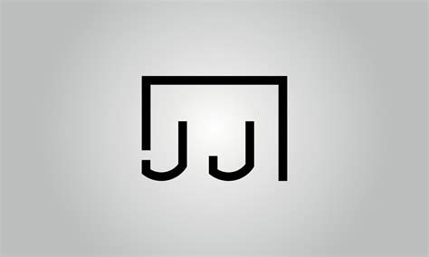 Letter JJ logo design. JJ logo with square shape in black colors vector ...