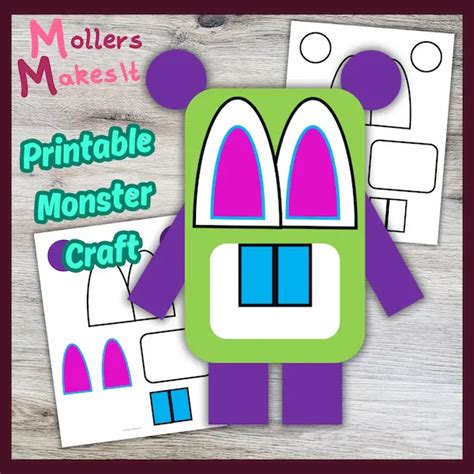 Marvelous Monster Paper Craft Template - Mollers Makes It