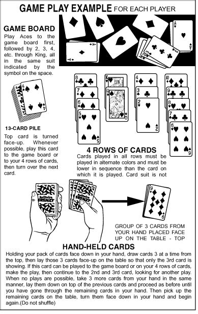 Solitaire Instructions Printable