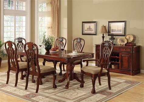 fa3222t - Cody Cherry Solid Wood Seven Piece Elegant Formal Dining Set - Inland Empire Furniture