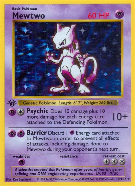 Mewtwo 10/102 - Base Set - Base Set - Pokemon Trading Card Game ...