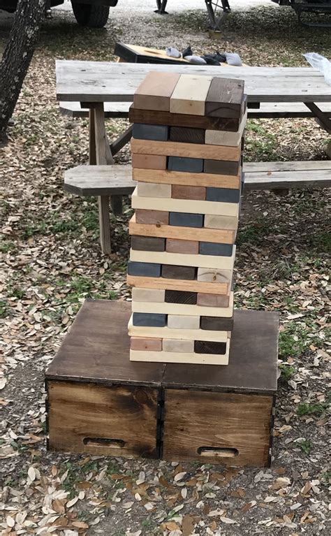 DIY Giant Jenga set. | Jenga diy, Giant jenga, Jenga