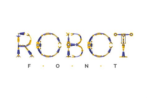 Robot font + Bonus Robots knights