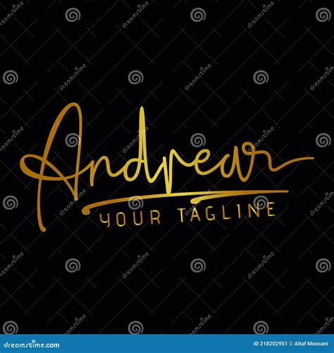 Andrew Logo Design Modern Golden Color Signature Monogram Icon Stock ...