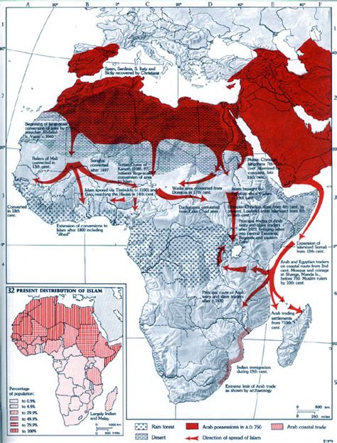 Spread of Islam in Africa together with Africa’s... - Maps on the Web