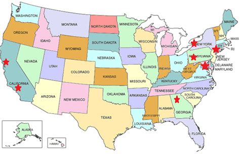 Labeled Us Map With Capitals - United States Map