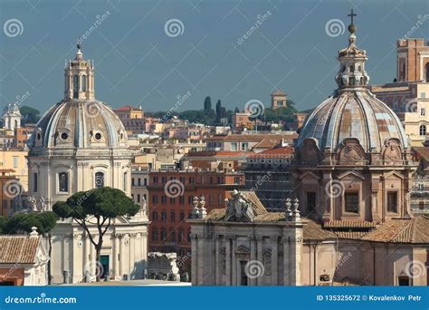 Rome, Italy - Aerial View of the City Center . Stock Photo - Image of christianity, beautiful ...