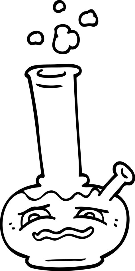 line drawing cartoon bong 12167700 Vector Art at Vecteezy