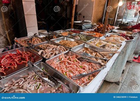 Food market in Shanghai stock image. Image of bazaar - 34623099