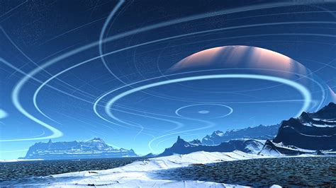 landscape, Mountains, Digital art, CGI, Artwork, Planet, Surreal, Stars ...