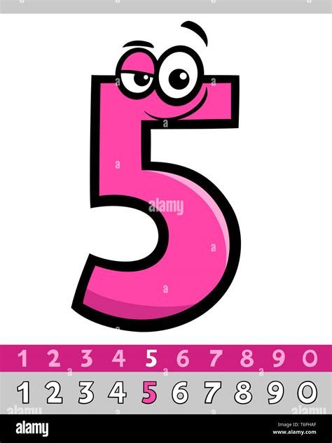 number five cartoon character Stock Photo - Alamy