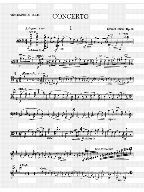 Cello Concerto, Op.85 (Elgar, Edward) - IMSLP: Free Sheet Music PDF Download