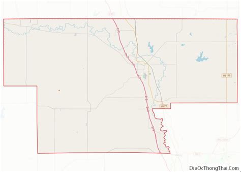 Map of Garvin County, Oklahoma - Thong Thai Real