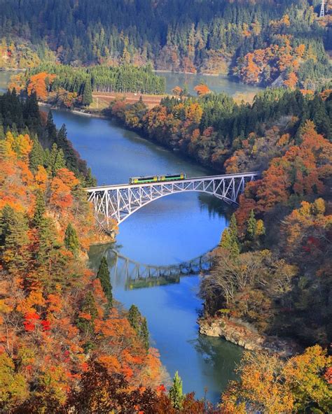 First Tadami River Bridge: Scenic Rail Bridge With Limited Passing Trains