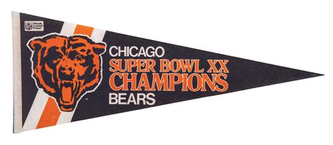 Lot Detail - 1985 Chicago Bears Super Bowl XX Champions Vintage Pennant Collection of 30