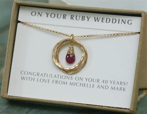 Ruby wedding gift 40th anniversary gift ruby anniversary