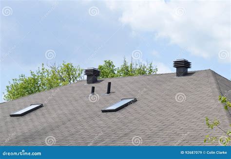 Ventilation of Attic with Skylight Windows Stock Image - Image of insulation, passive: 92687079