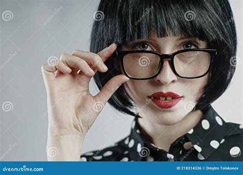 Teacher. Funny Female Portrait Stock Photo - Image of expression ...